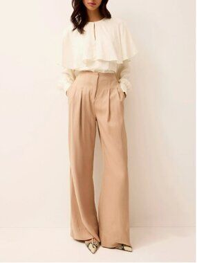 Marie Oliver Macbee Twill Wide Leg Trouser Pant